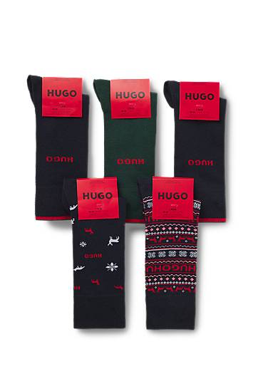 Čarape BOSS Five-pack regular-length socks with assorted patterns and logo detailing Višebojno | 50546686, 1
