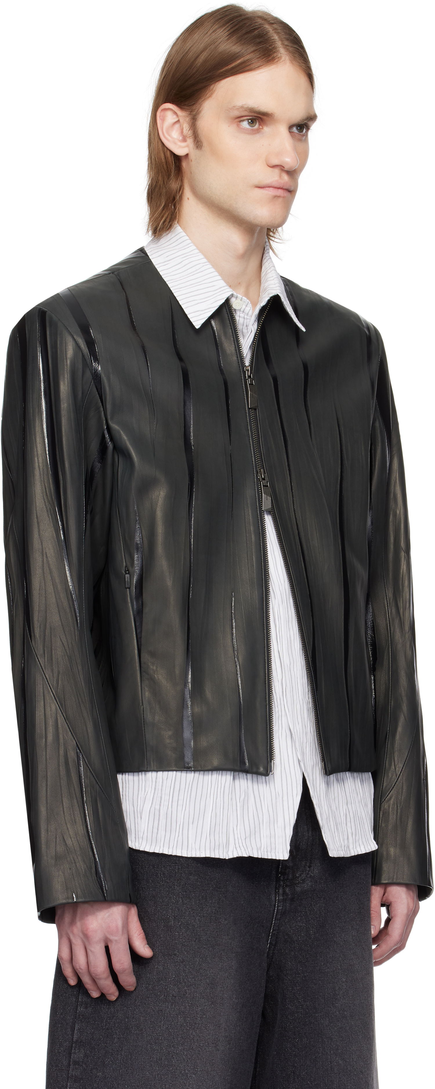 Bomber jakna ADER ERROR ADER error Product. 14 Cropped Leather Jacket Crna | BO01SSJK0107BK, 1