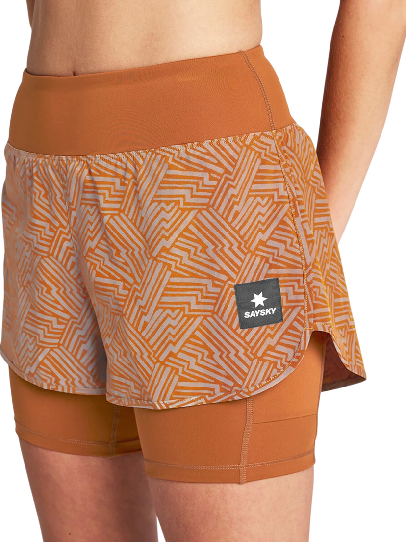 Kratke hlače Saysky Reflective Pace 2 in 1 Shorts 3" Narančasta | owrsh23c1051-owrsh23c1051