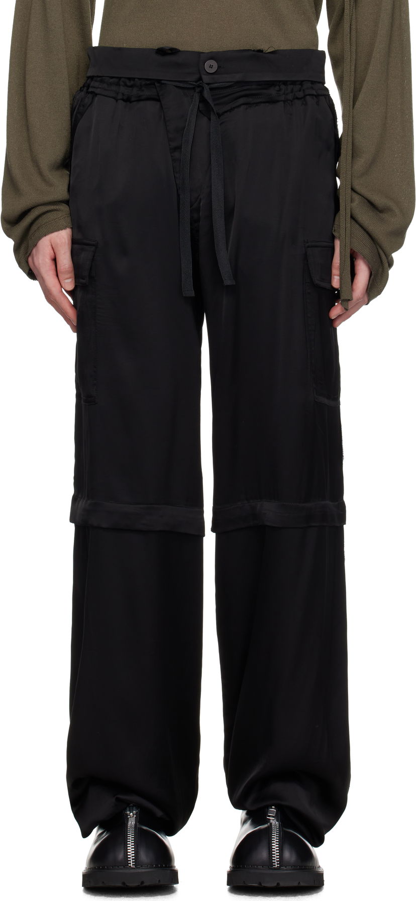Cargo hlače Ottolinger Ottolinger Baggy Cargo Pants Crna | 111-200111-01