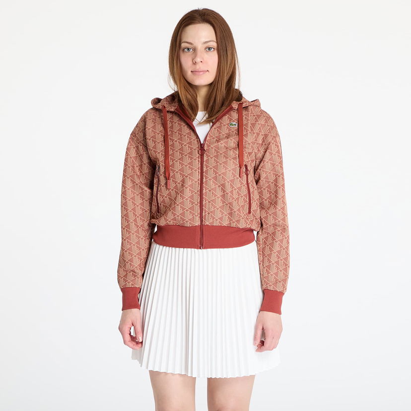 Dukserice Lacoste Lacoste Jacquard Cropped Hoodie Narančasta | SF7606 GTI