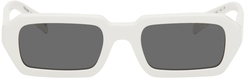 Sunčane naočale Prada Rectangular Sunglasses Bijela | 0PR A12S 17K08Z 8056597967891