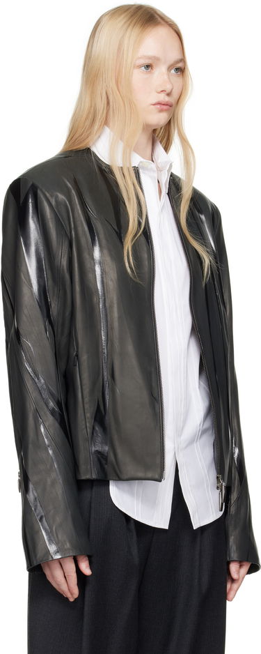 Bomber jakna ADER ERROR ADER error Product. 14 Cropped Leather Jacket Crna | BO01SSJK0107BK, 4