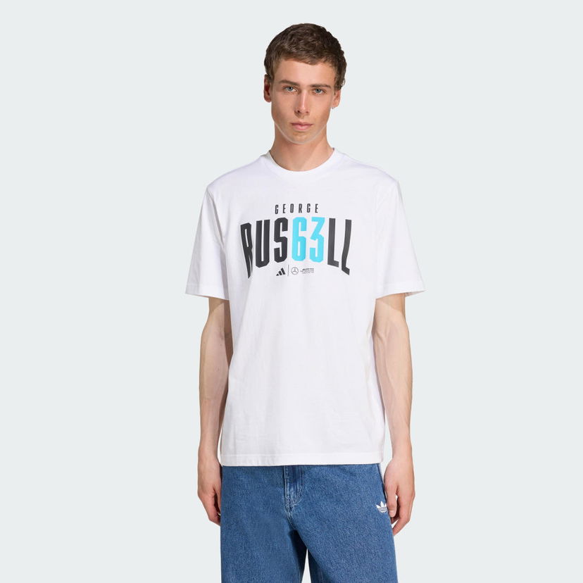Majica kratkih rukava adidas Performance Mercedes-AMG Petronas Formula One Team George Russell T-Shirt Bijela | JZ8906