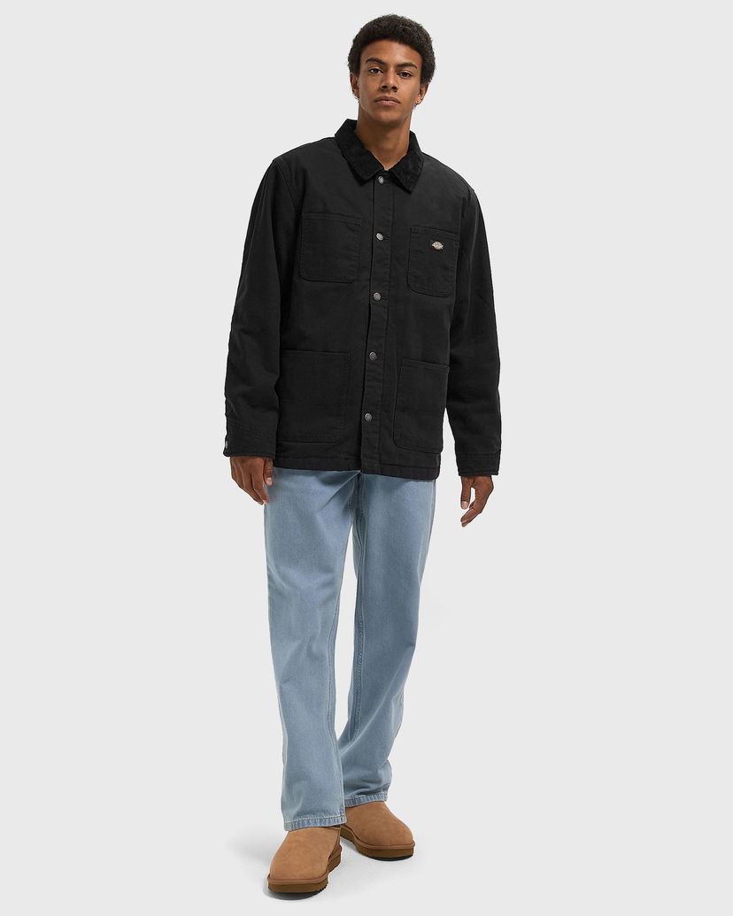 Jakna Dickies Chore Jacket Lined Canvas Crna | DK0A87O3BLK1