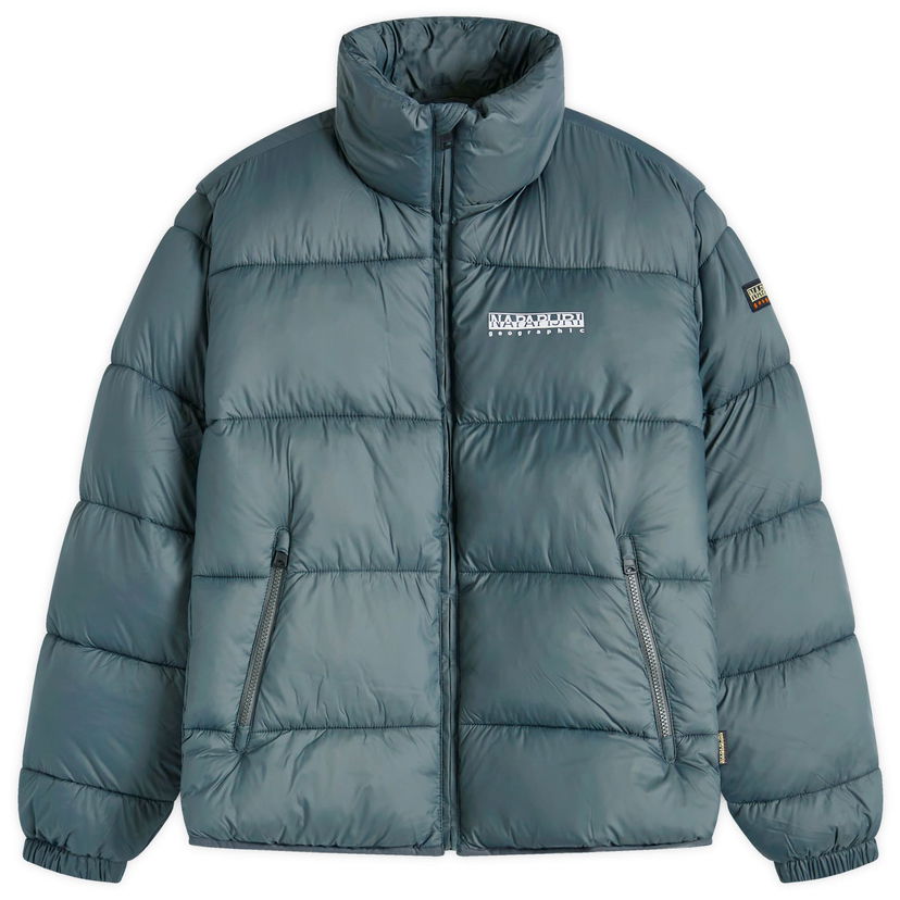Pernata jakna Napapijri Logo Puffer Jacket Green Zelena | NP0A4GJFG1S1