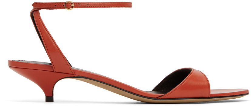 Haljina The Row The Row Vika Ankle Strap Kitten Heel Sandals Crvena | F1583-SL1