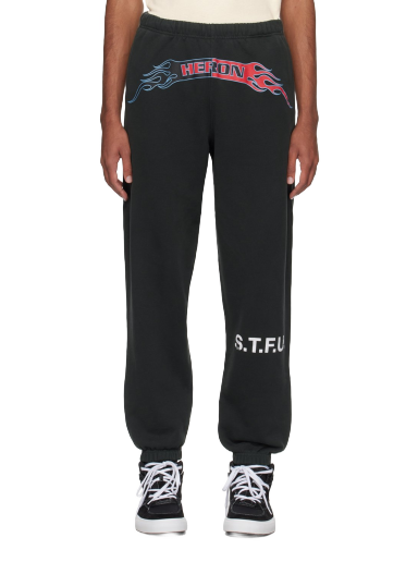 Trenirka HERON PRESTON Flaming Sweatpants Crna | HMCH027F23JER0031025
