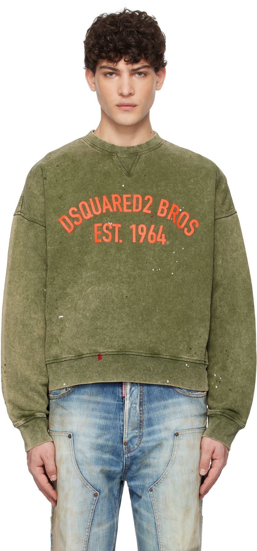Džemper DSQUARED2 Dsquared2 Cypro Fit Sweatshirt Zelena | S74GU0847_S25030