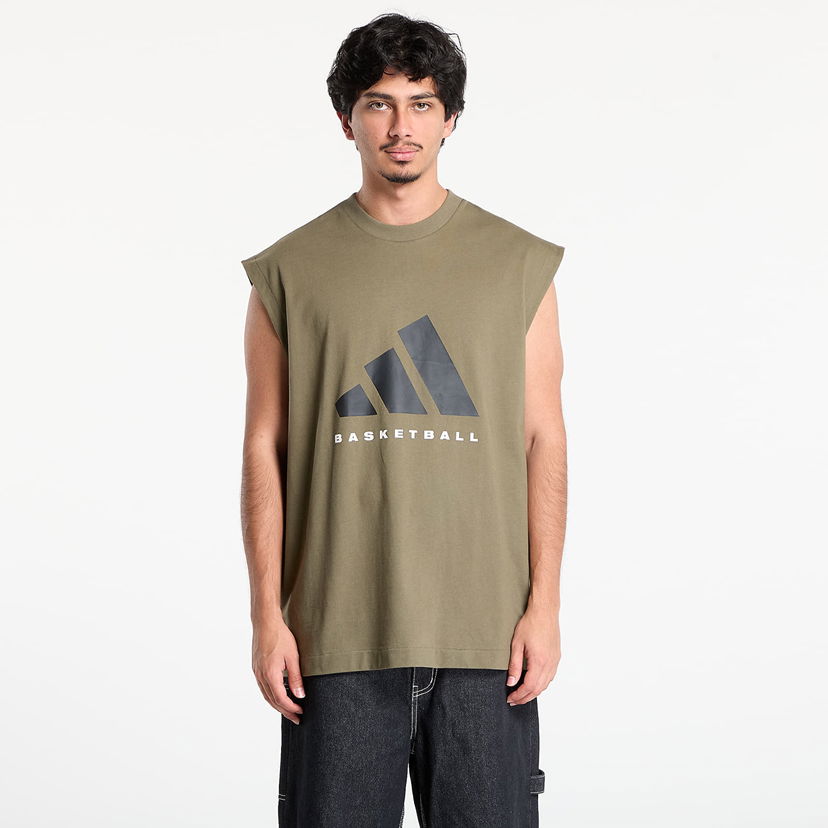 Majica bez rukava adidas Performance Basketball Sleeveless T-Shirt Zelena | JX5589