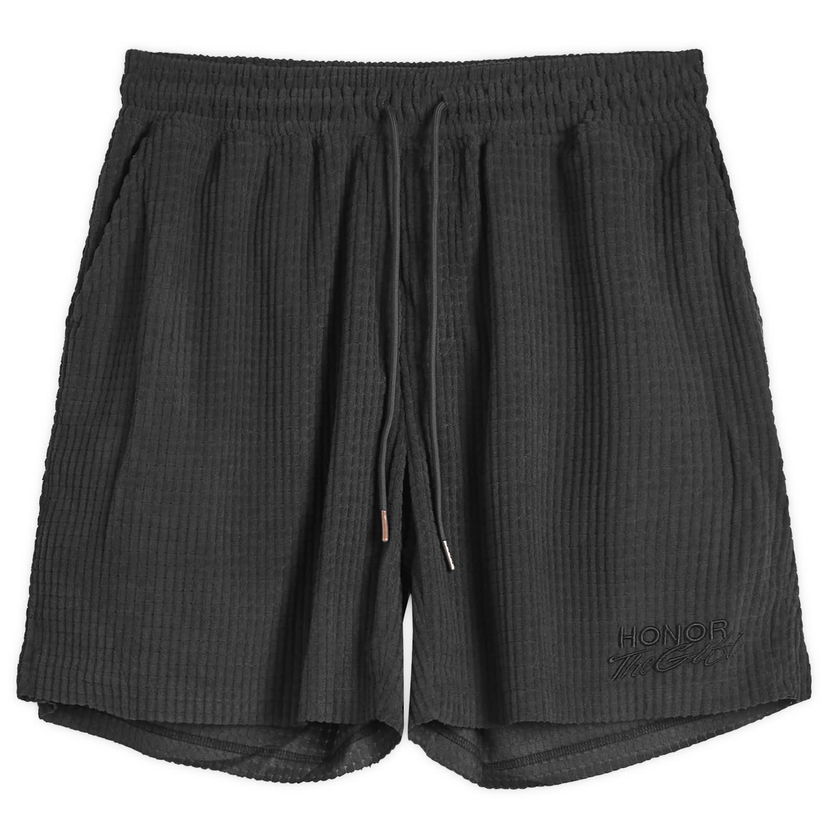 Kratke hlače Honor The Gift Honor the Gift Textured Knit Shorts, Size Large Crna | HTG250121-BLK