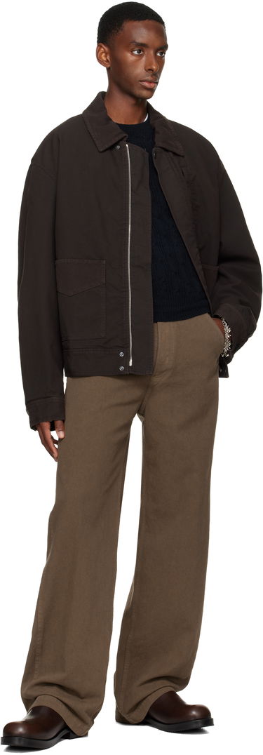 Jakna Dries Van Noten Dries Van Noten Collared Zip-Up Insulated Jacket Smeđa | 252-020577-2101, 3