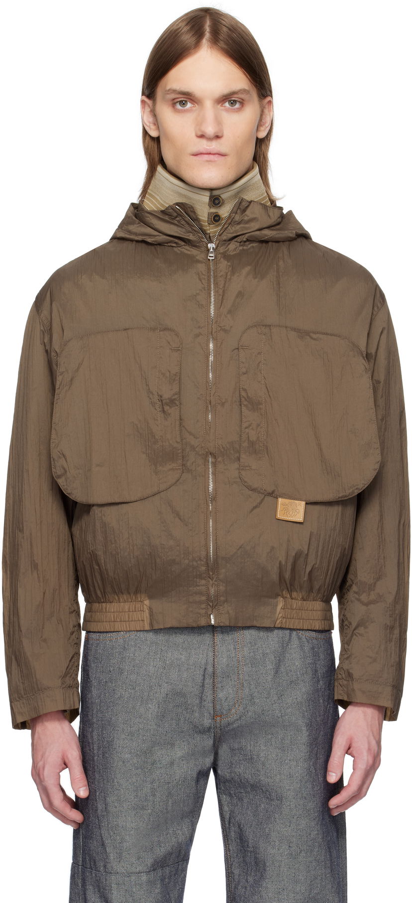 Vjetrovka Ranra RANRA Purs Light Nylon Jacket Smeđa | AMSS25OW01568