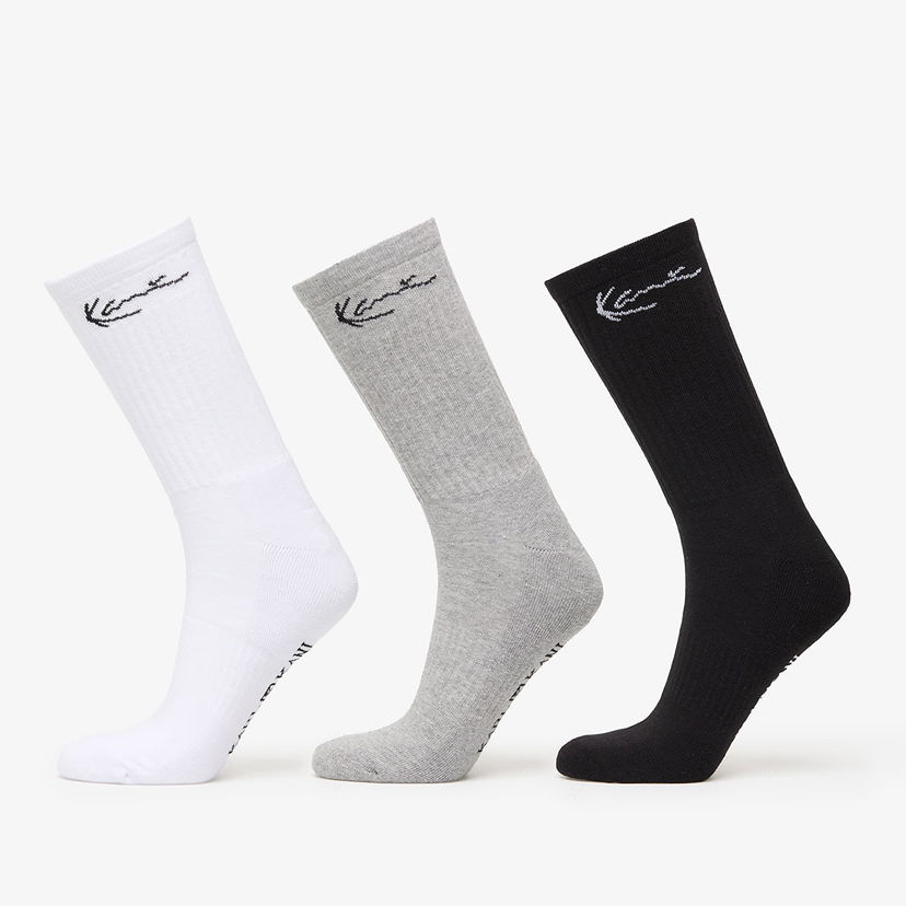 Čarape Karl Kani Signature Socks 3-Pack Black/ Grey/ White Višebojno | KA-SK011-013-05