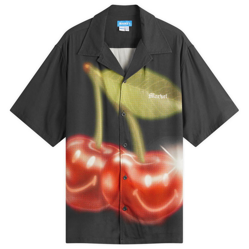 Košulja MARKET Smiley Cherries Vacation Shirt, Size Large Crna | 369000165-BLK