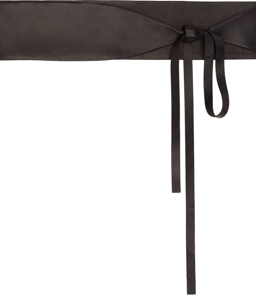 Pojasevi The Row The Row Wide Wrap Leather Belt Crna | W1737-L108