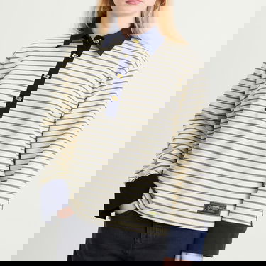 Polo majica GANNI GANNI Piquet Jersey Polo Shirt Bež | T4215-135, 5