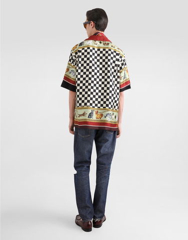 Košulja Dolce & Gabbana Dolce & Gabbana Cat Print Silk Shirt Višebojno | G5LH3THI1VVHH5ID, 2