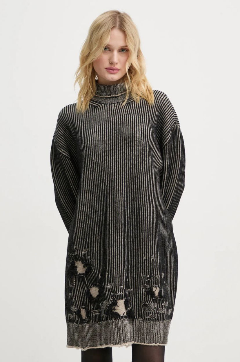 Džemper Maison Margiela Oversize Mini Wool Dress Crna | S62DA0031.M13076