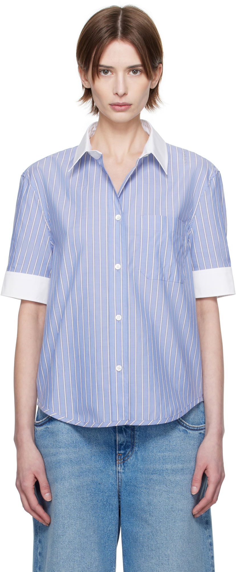 Košulja Marni Marni Striped Shirt Plava | CAMA0623QS UTC455