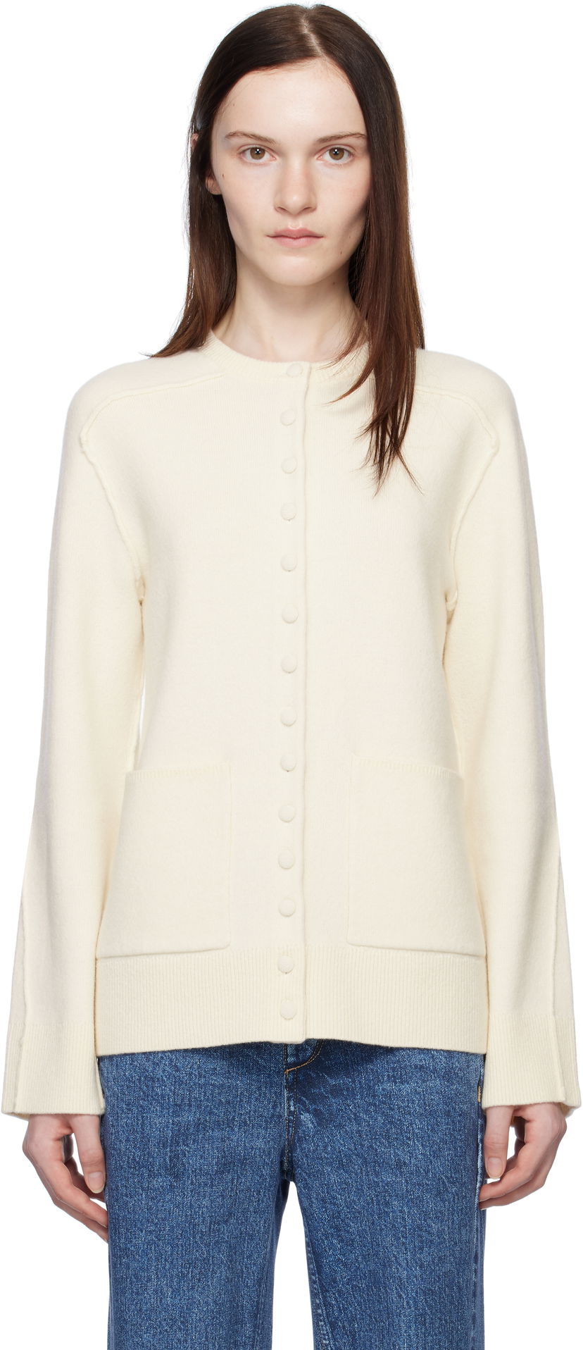Džemper rag & bone rag & bone Bridget Lady Cardigan Bijela | WAS24H033MM33