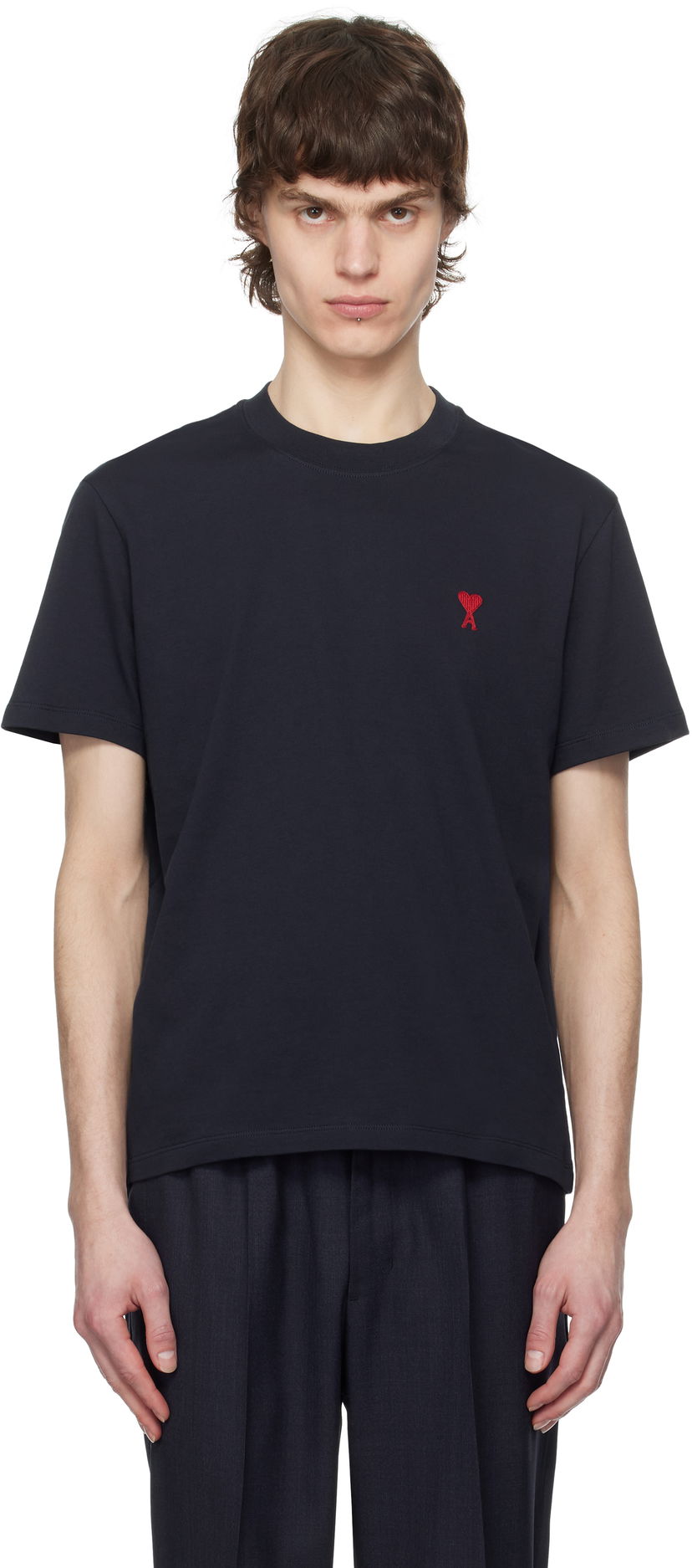 Majica kratkih rukava AMI AMI Paris Ami de Coeur Cotton T-Shirt Tamnoplava | BFUTS035.724