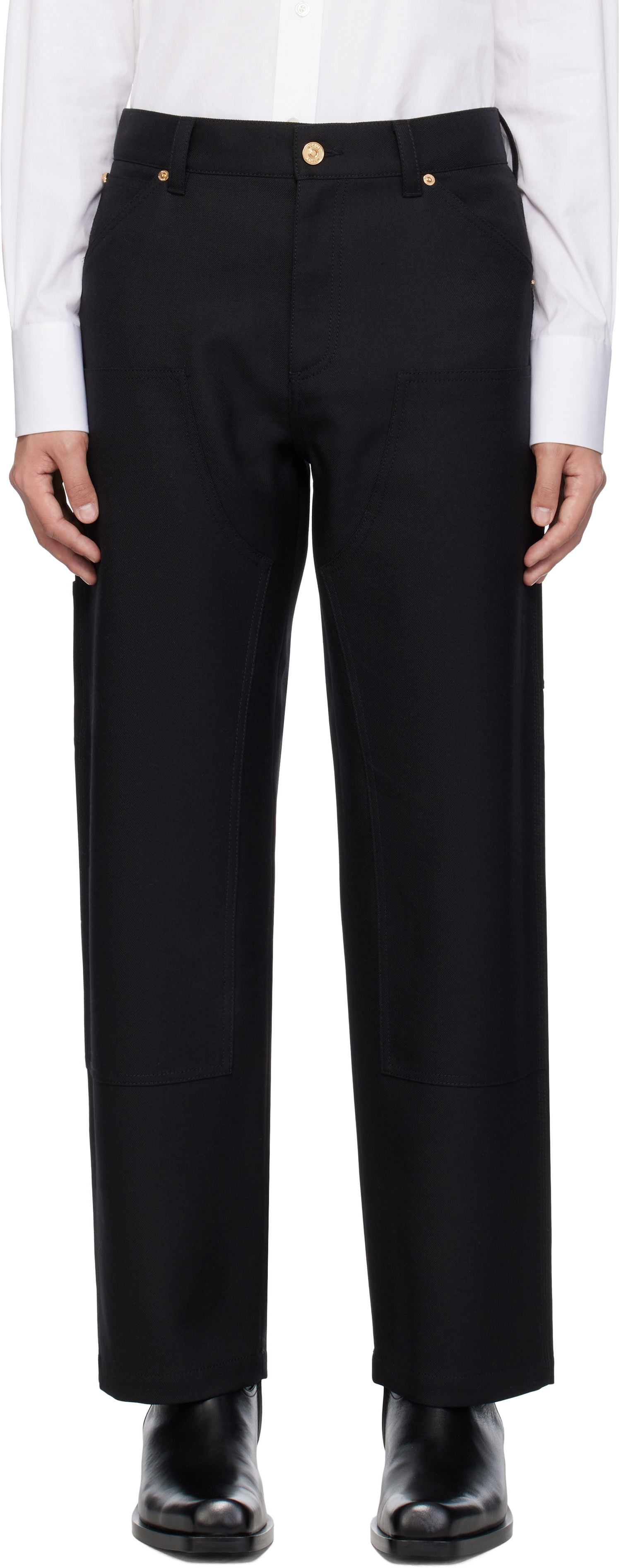 Cargo hlače Versace Versace Carpenter Trousers Crna | 1018885_1A08771, 0