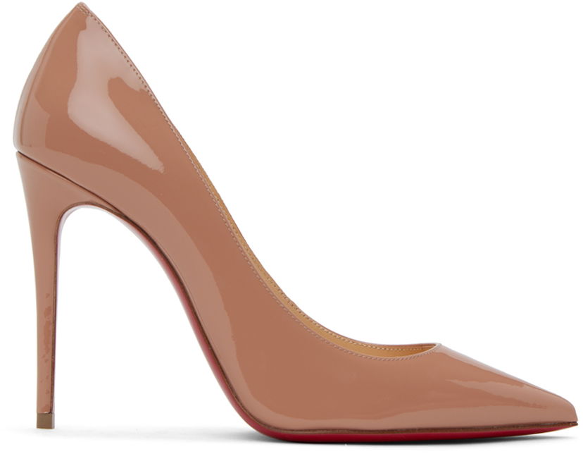 Nakit Christian Louboutin Christian Louboutin Kate 100 Patent Leather Pumps Bež | 3191411