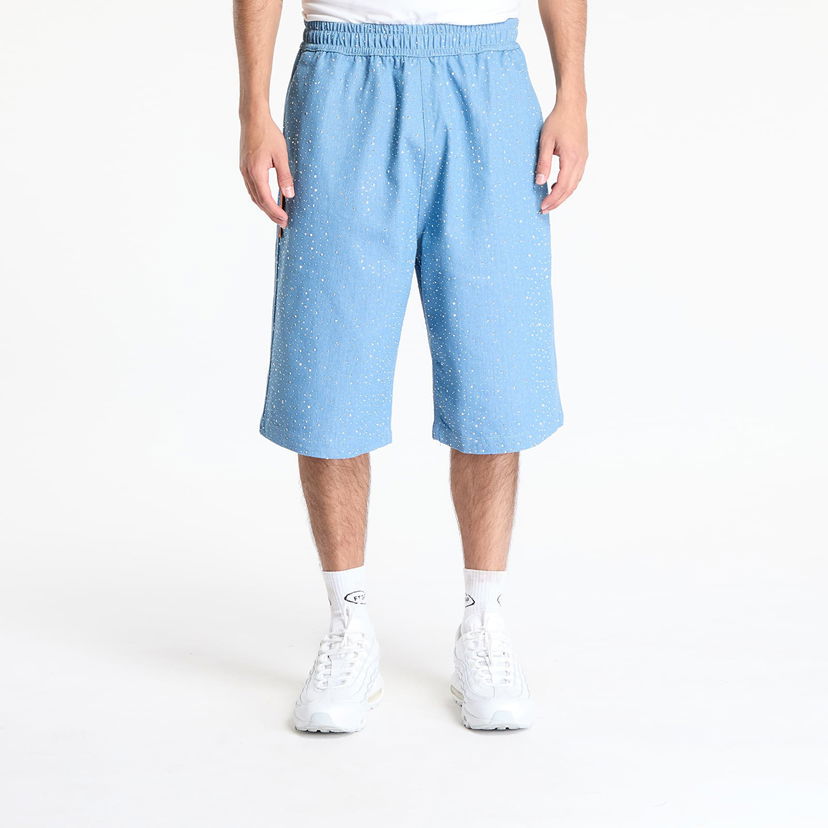 Kratke hlače Pleasures PLEASURES Glitter Baggy Denim Shorts Plava | P25SU034 INDIGO