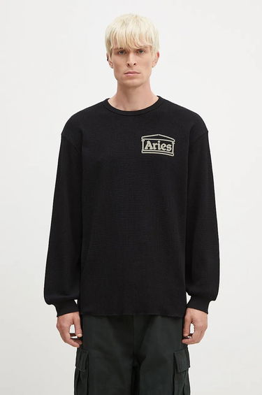 Dukserice Aries Waffle Crewneck Sweatshirt Crna | AR4066602, 0