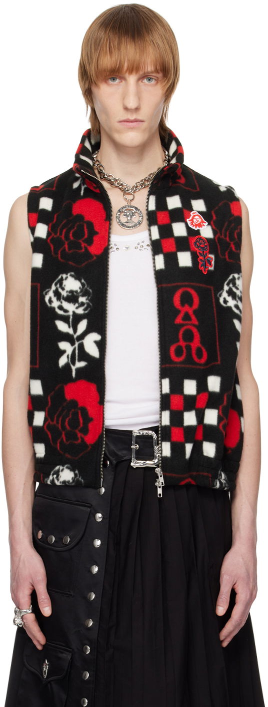 Prsluk Chopova Lowena Print Fleece Vest Crna | 4042M