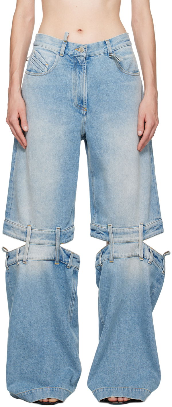 Jeans The Attico The Attico Long Leg Split Jeans Plava | 241WCP157 D073