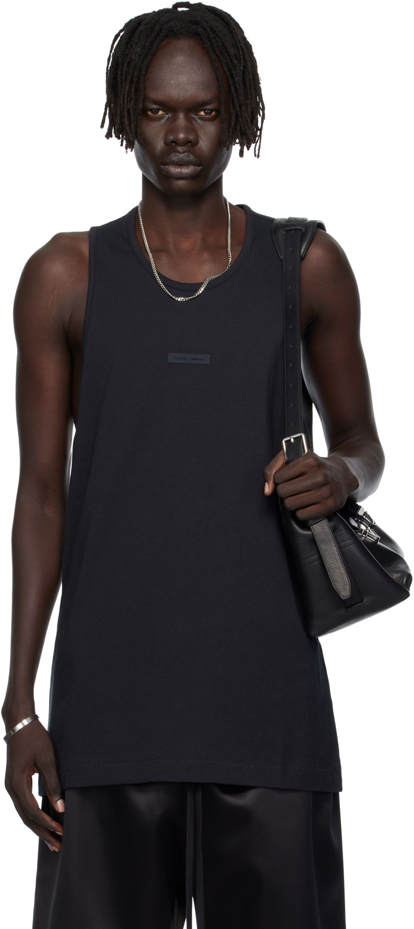 Majica bez rukava Fear of God Fear of God ESSENTIALS Vintage Fit Tank Top Crna | 125SP254230F