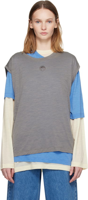 Majica kratkih rukava Marine Serre Marine Serre Merino Jersey T-shirt Set Višebojno | UTT011ARJER0023, 0