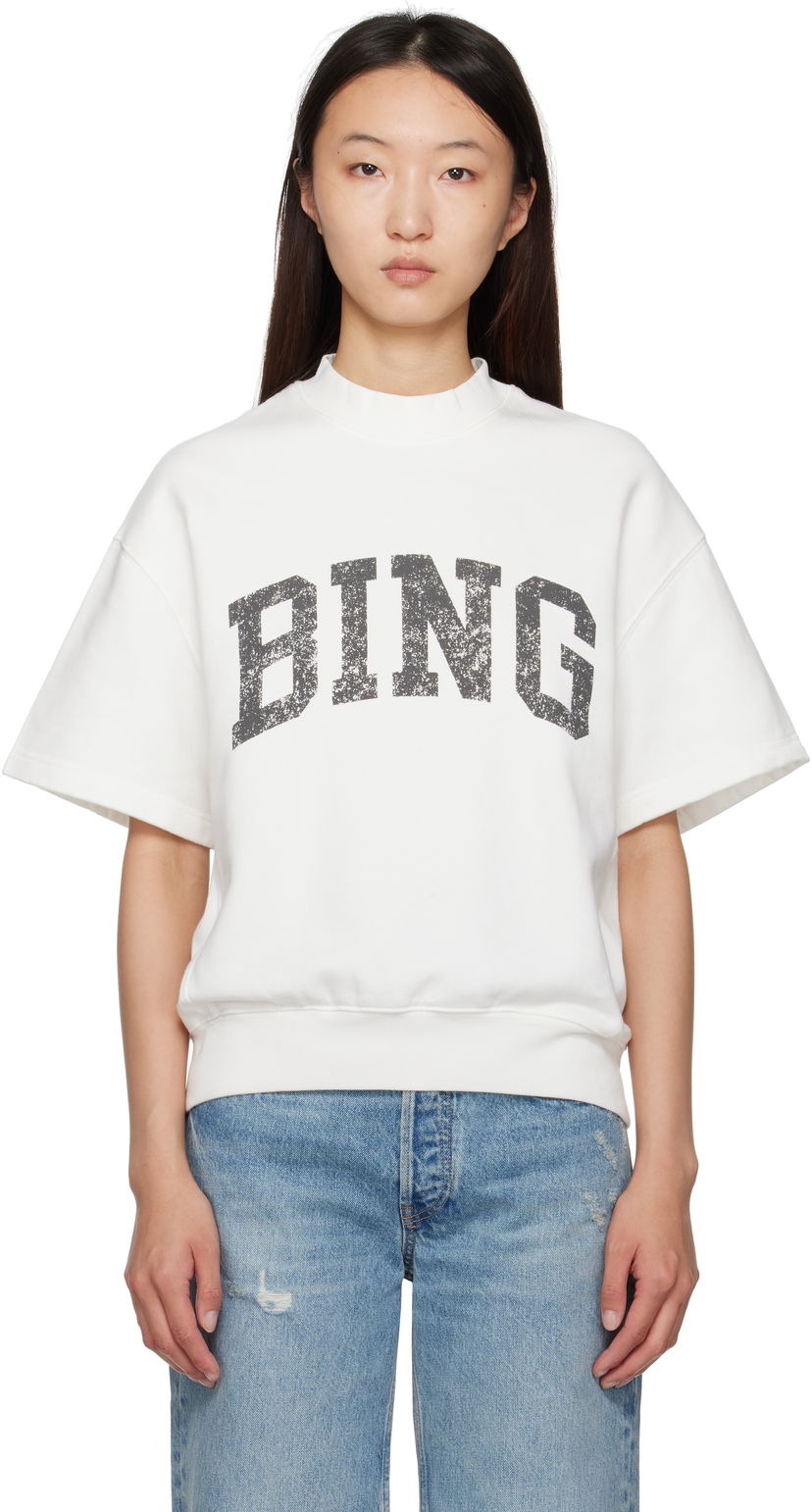 Dukserice Anine Bing ANINE BING Jay 'Bing' Sweatshirt Bijela | A-08-11002-OFW1