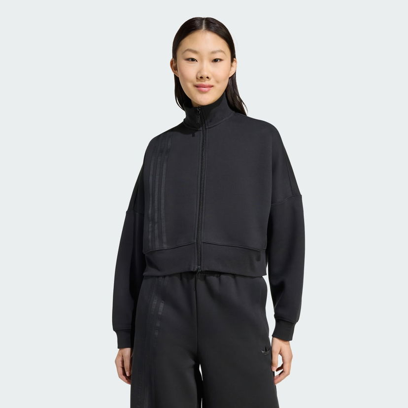 Dukserice adidas Performance Off Placed 3-Stripes Zip-Up Sweatshirt Crna | JX2705