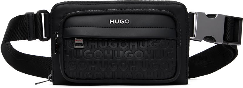 Torba oko struka BOSS Hugo Embossed-Logo Belt Bag Crna | 50547414