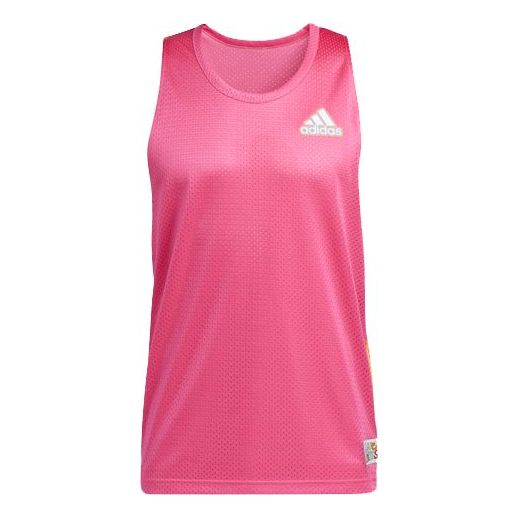 Majica bez rukava adidas Originals Slim Fit Basketball Jersey Ružičasta | H56743