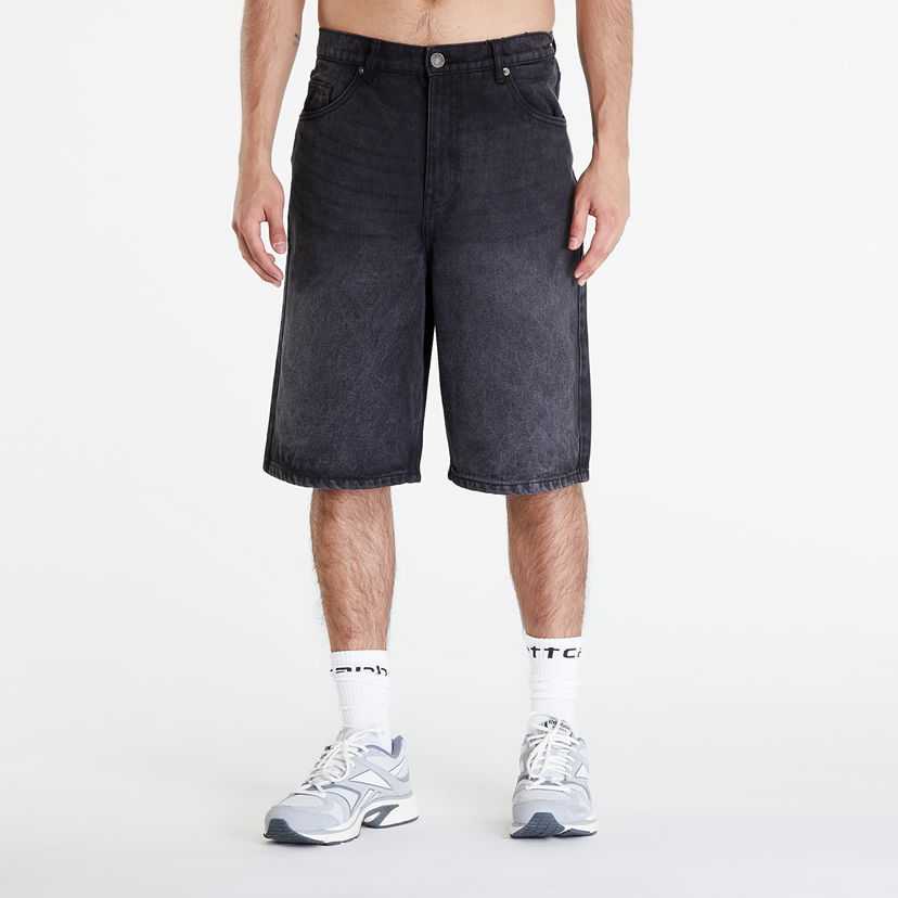 Kratke hlače Urban Classics 90's Heavy Denim Shorts Black Washed Crna | TB6639-00709