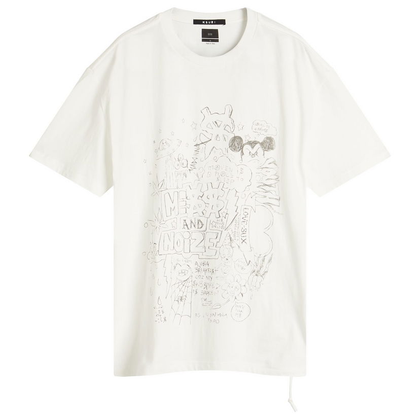 Majica kratkih rukava Ksubi Ksubi Noize Biggie Graphic T-Shirt, Size Large Bijela | MSP25TE017