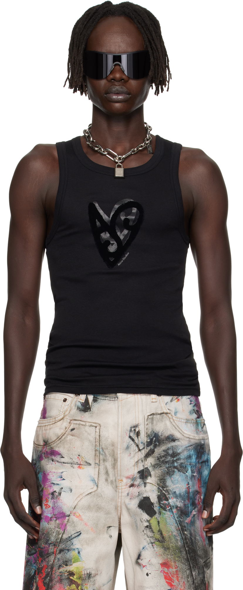 Majica bez rukava Acne Studios Acne Studios Logo Tank Top Crna | CL0358-