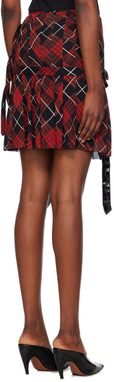 Suknja Jean Paul Gaultier Distorted Tartan Skirt Crvena | 24/31-F-JU105-T568-300001, 2