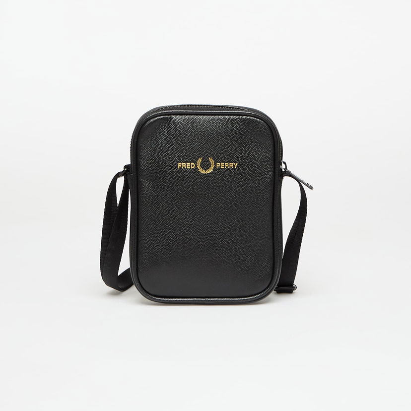 Torba za rame Fred Perry FRED PERRY Scotchgrain Leather Side Bag Crna | L1189 102