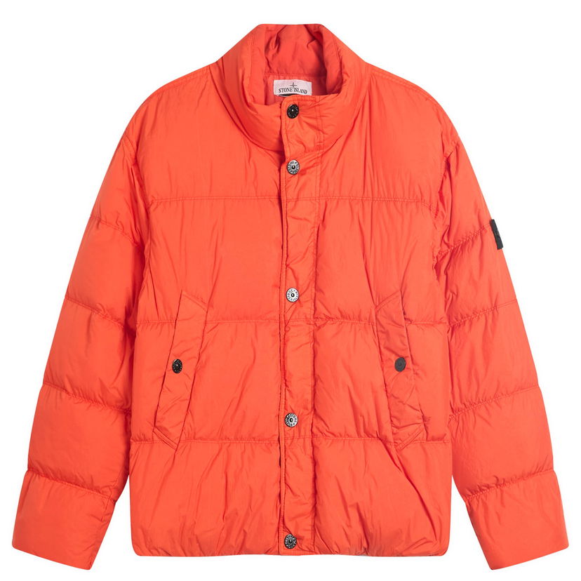 Pernata jakna Stone Island Men's Crinkle Reps Nylon Down Jacket, Size Medium Narančasta | K2S154100010-V0018