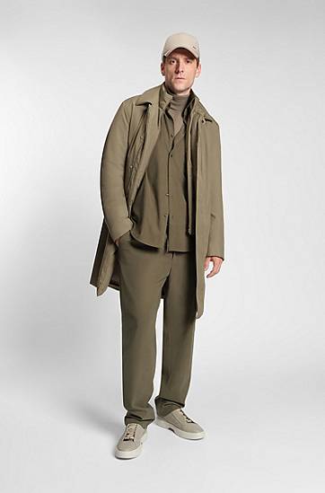 Košulja BOSS Regular-fit shirt in baby corduroy Zelena | 50550679, 1