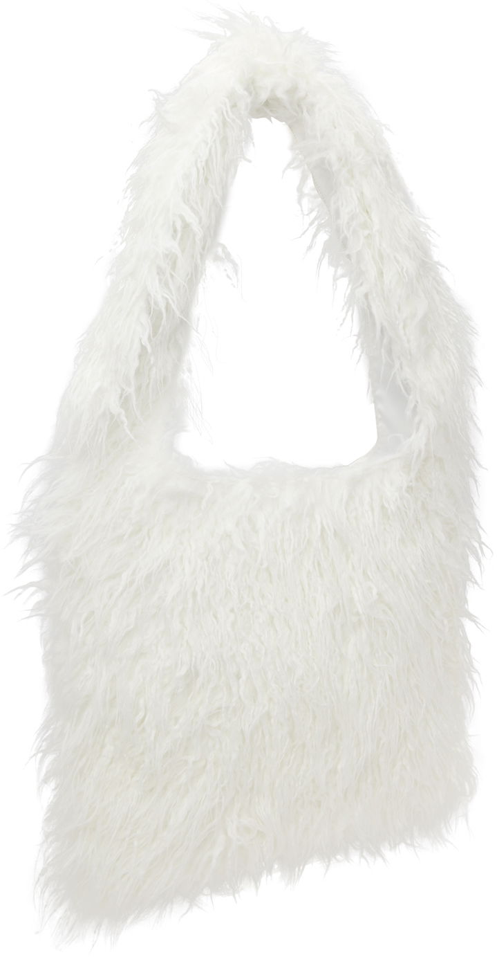 Torba za rame We11done We11done Faux-Fur Shoulder Bag Bijela | WD-AB3-22-473-U-WH, 1