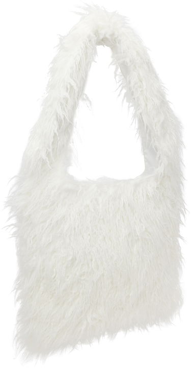 Torba za rame We11done We11done Faux-Fur Shoulder Bag Bijela | WD-AB3-22-473-U-WH, 1