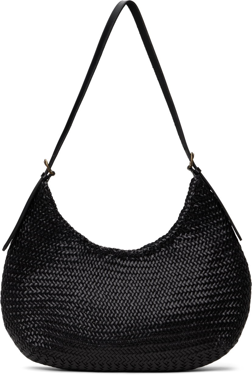 Torba za rame Dragon Diffusion Dragon Diffusion Luna Piena Woven Shoulder Bag Crna | 8022