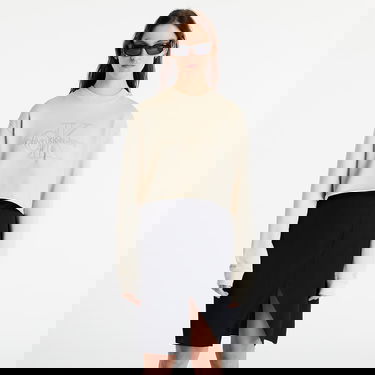 Dukserice CALVIN KLEIN Cropped Embroidered Sweatshirt Bež | J20J220696 ACI, 1