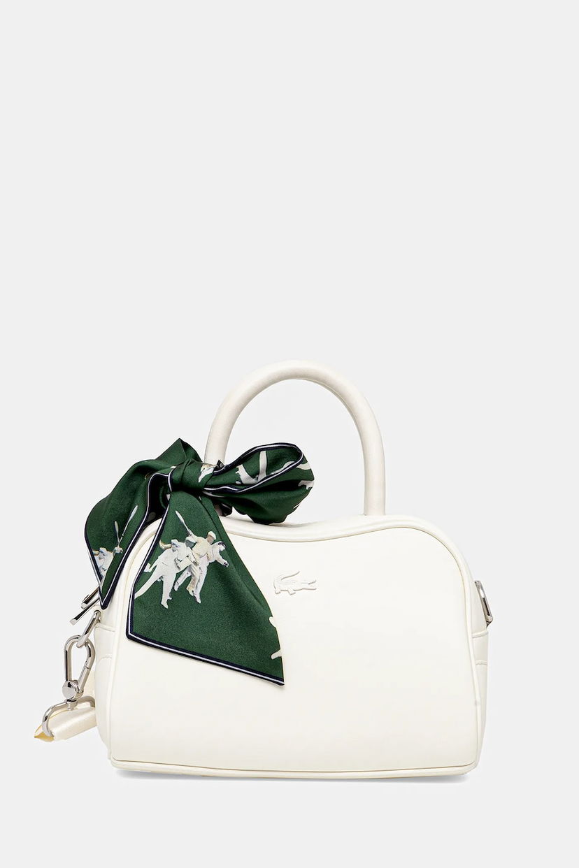 Ručna torbica Lacoste Lacoste Women's Small Bowling Bag with Scarf Bijela | NF4973FZ